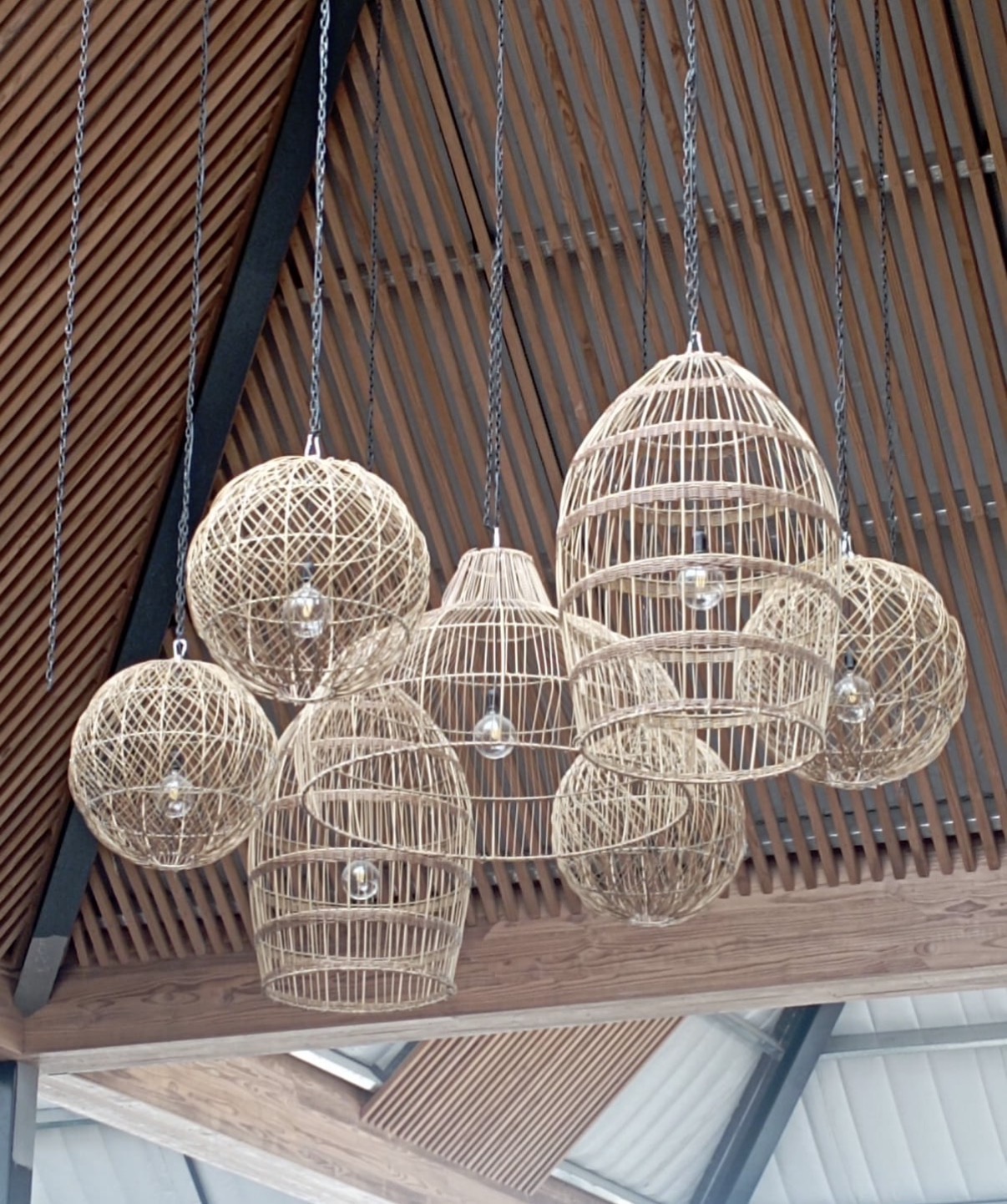 Lowveld Mall woven pendant installation